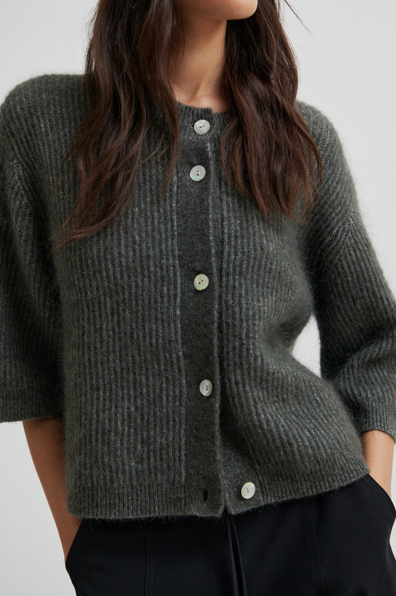 Andrea Knit Rib Cardigan
