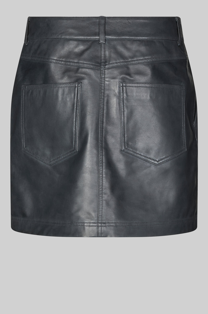 Letho Leather Short Skirt