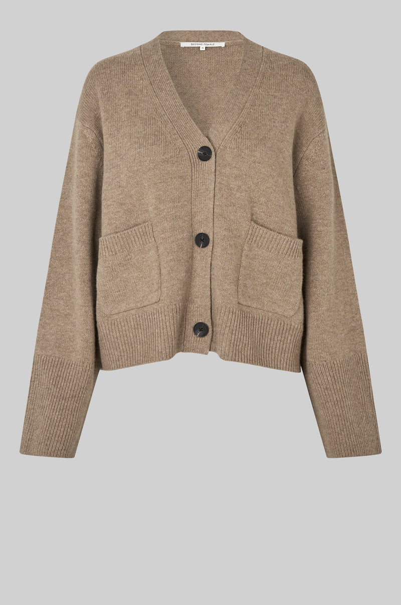 トップス argue 2WAY 90s CARDIGAN / CAMEL 2-way glitzy cardigan - Khaki