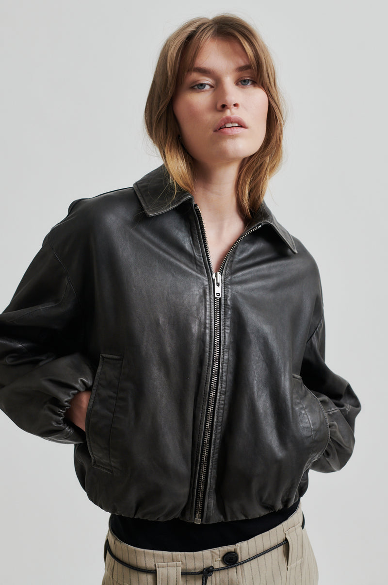 Lato Leather Bomber Jacket