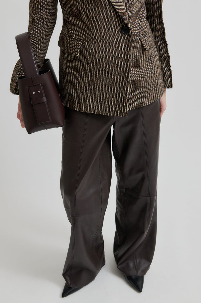 Letho Leather Straight Trousers