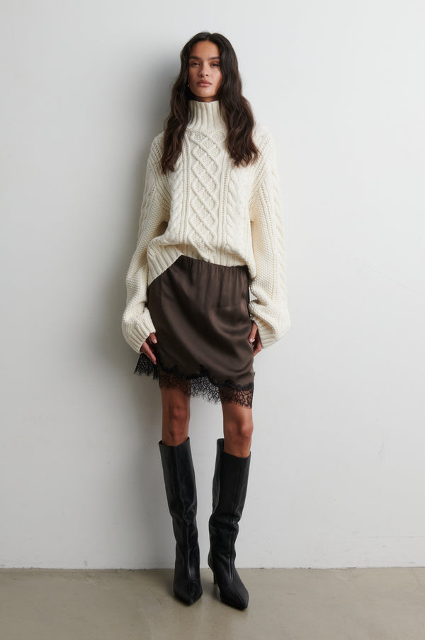 Lacia Contrast Mini Skirt